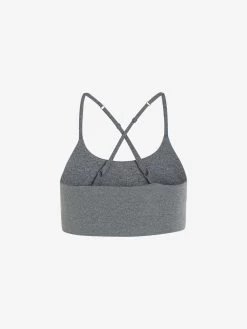 Girlfriend Collective Float Juliet Bra - Heather Gravel -Yogamatters 1008s juliet bra heather gravel back