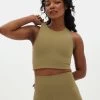 Girlfriend Collective Dylan Crop Bra - Artichoke -Yogamatters 1017 Dylan Bra Artichoke 1