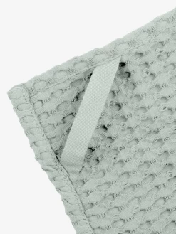 The Organic Company Big Waffle Wash Cloth - Dusty Mint -Yogamatters 1027 410 Big Waffle Wash Cloth Dusty Mint Detail