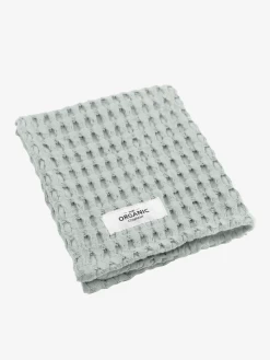The Organic Company Big Waffle Wash Cloth - Dusty Mint -Yogamatters 1027 410 Big Waffle Wash Cloth Dusty Mint Folded