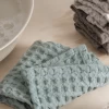 The Organic Company Big Waffle Wash Cloth - Dusty Mint 2 The Organic Company Big Waffle Wash Cloth - Dusty Mint -Yogamatters 1027 410 Big Waffle Wash Cloth Dusty Mint Lifestyle 01