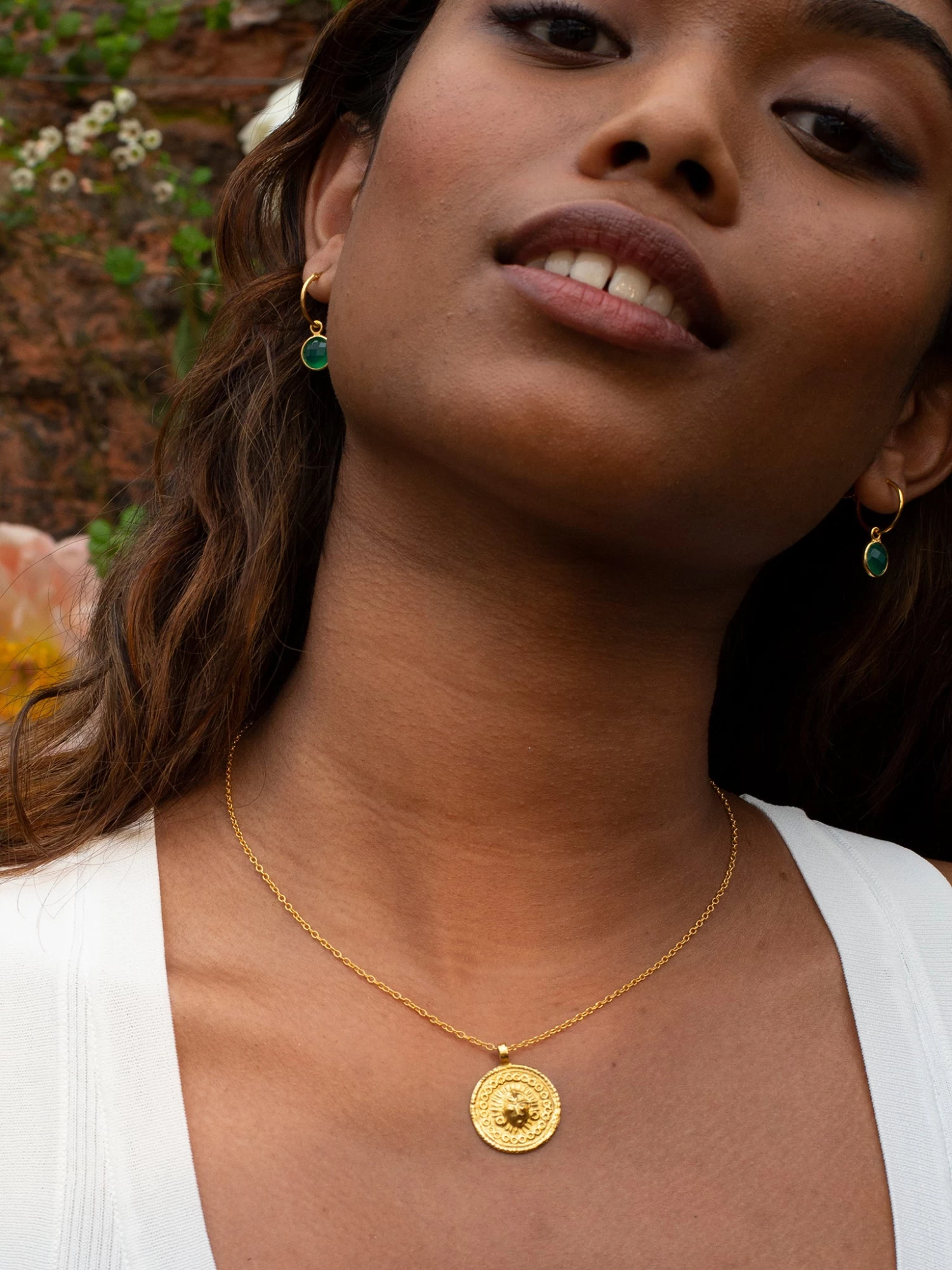 Goddess Charms Sun God Pendant Necklace - Gold 5 Goddess Charms Sun God Pendant Necklace - Gold - Image 3