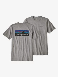 Patagonia P-6 Logo Responsibili-Tee - Gravel Heather -Yogamatters 39174glh