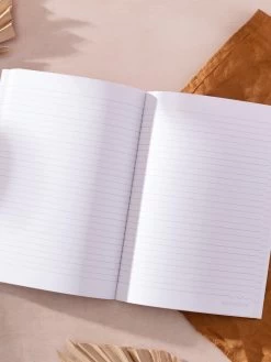 Once Upon A Tuesday A5 Lay Flat Notebook - Earthy Paper Shapes -Yogamatters A5 Lay Flat Notebook 2 Earthy Paper Shapes Lined