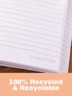 Once Upon A Tuesday A5 Lay Flat Notebook - Earthy Paper Shapes -Yogamatters A5 Lay Flat Notebook Earthy Paper Shapes Lined