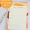Once Upon A Tuesday A5 Weekly Planner Pad - Sunrise -Yogamatters A5 Weekly Planner Pad Sunrise