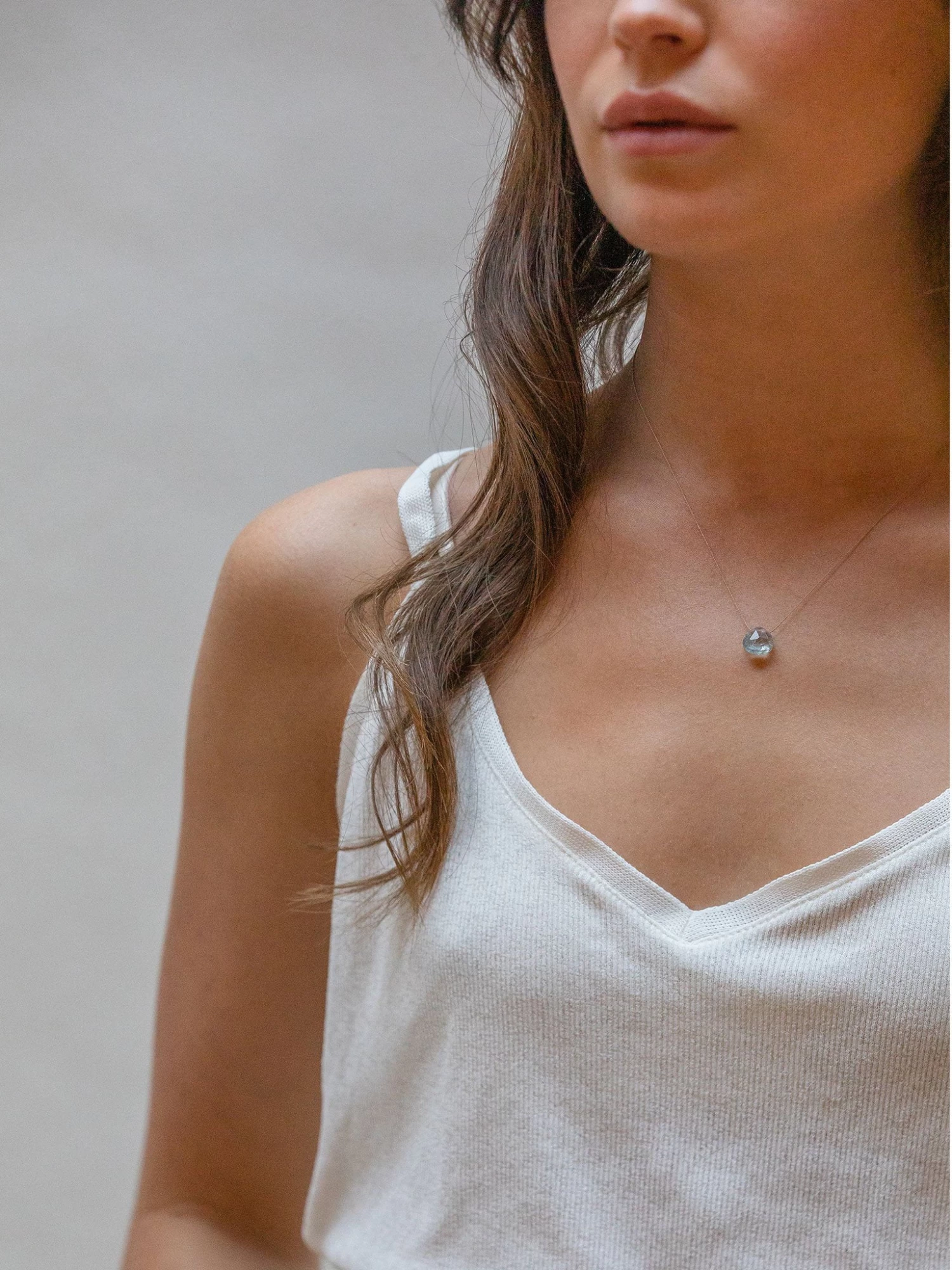 Wanderlust Life Fine Cord Necklace - Aquamarine 5 Wanderlust Life Fine Cord Necklace - Aquamarine - Image 3