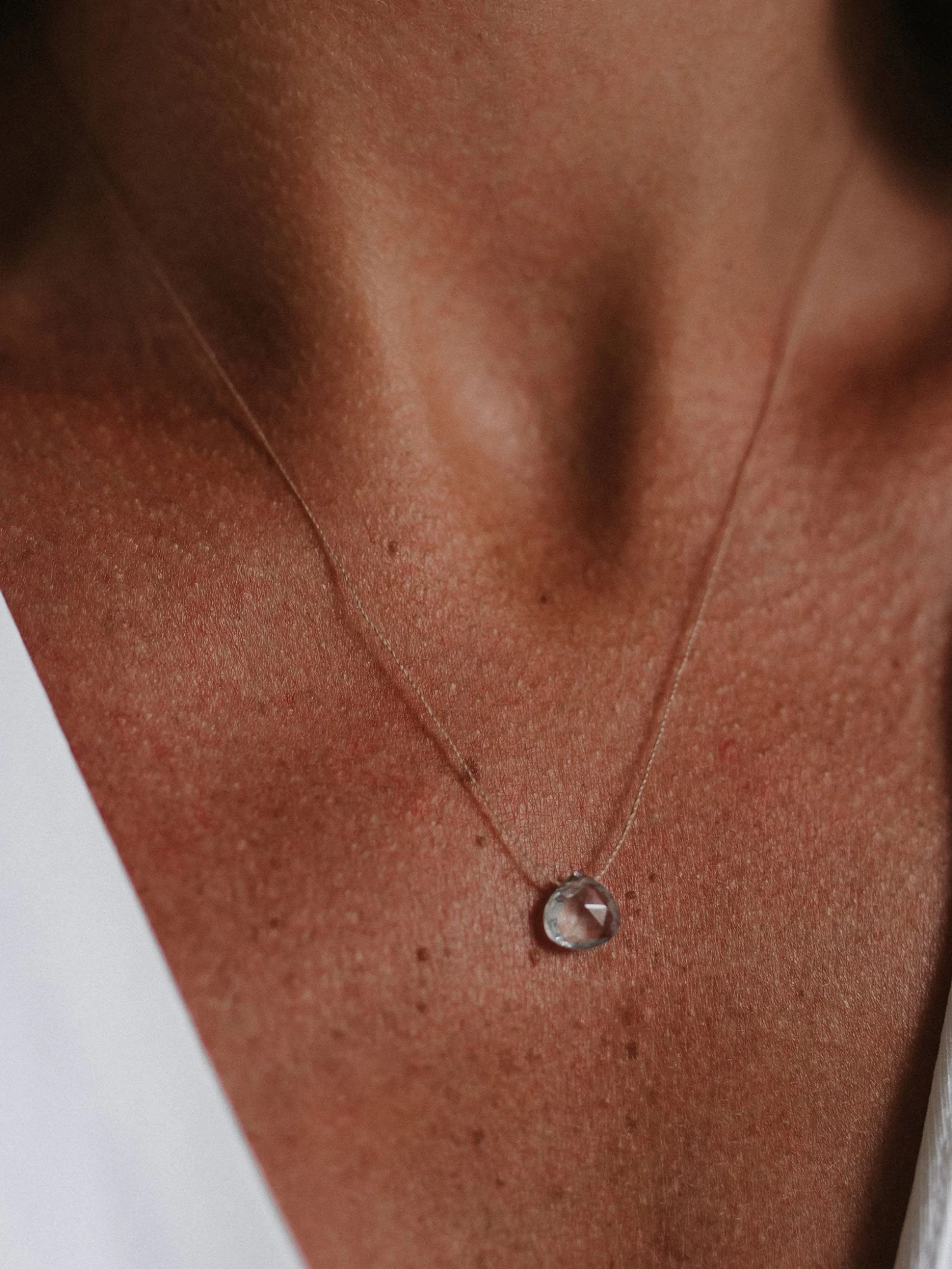 Wanderlust Life Fine Cord Necklace - Aquamarine 4 Wanderlust Life Fine Cord Necklace - Aquamarine - Image 2