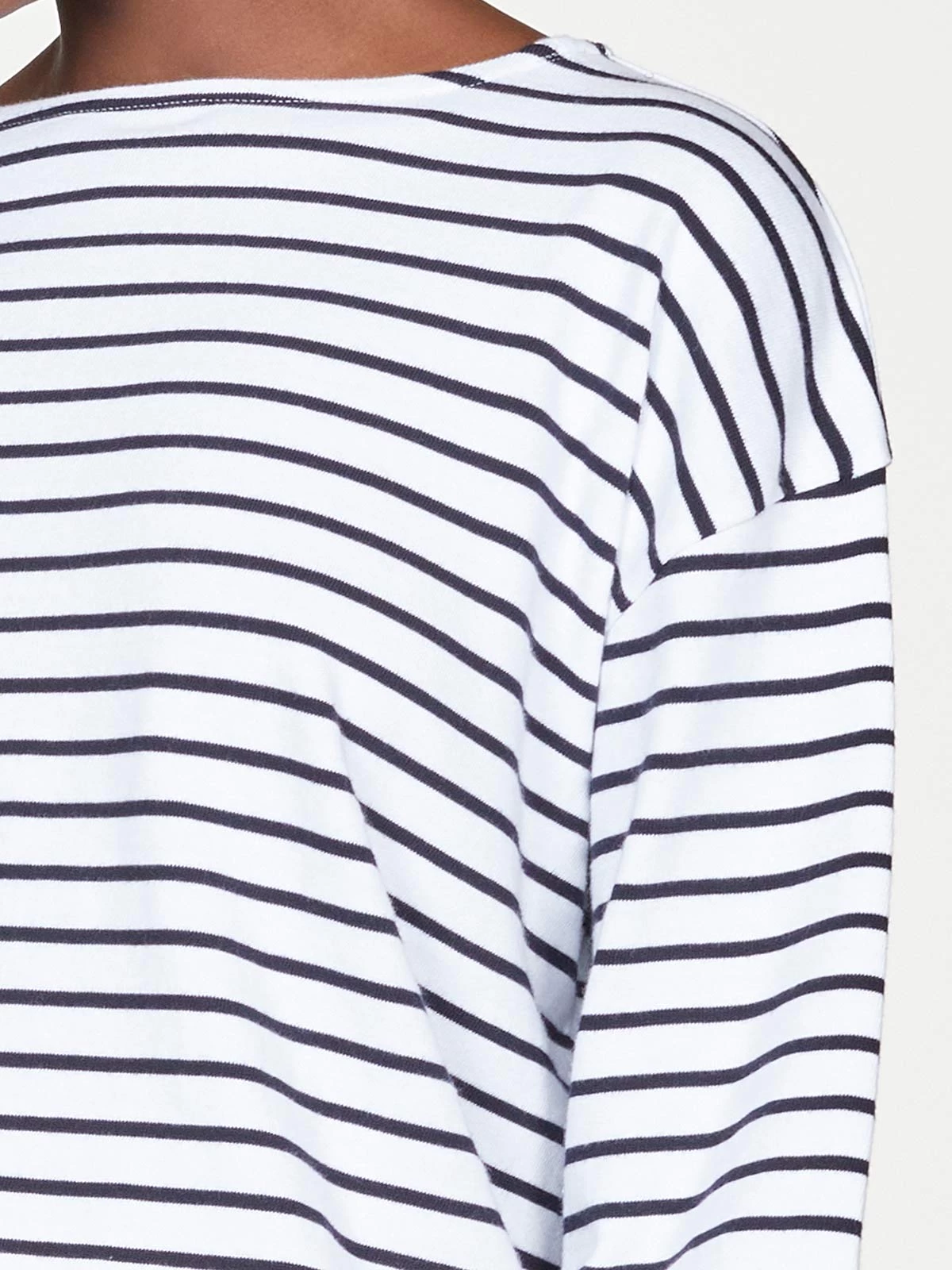Thought Organic Cotton Breton Stripe Top - White 7 Thought Organic Cotton Breton Stripe Top - White - Image 5