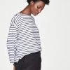Thought Organic Cotton Breton Stripe Top - White