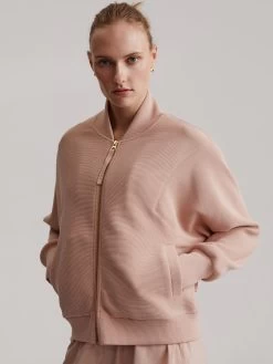 Varley Alia Zip Sweat - Mahogany Rose
