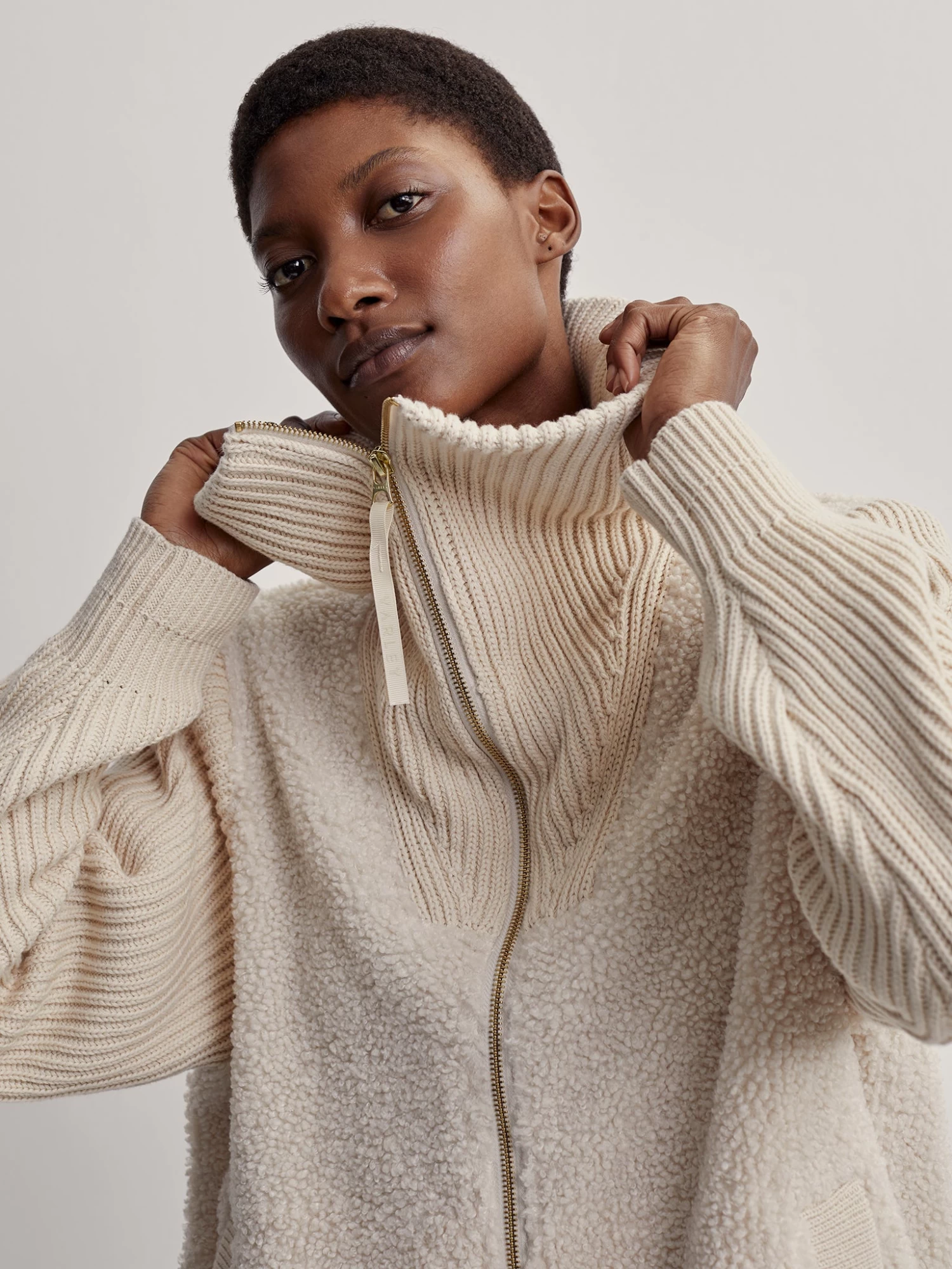 Varley Ardley Zip Through - Sandshell 4 Varley Ardley Zip Through - Sandshell - Image 2