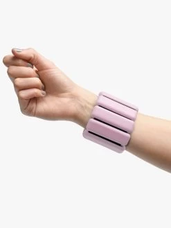 Bala 1lb Ankle/Wrist Bangle Weights - Blush -Yogamatters Bala 1lb Ankle Wrist Bangle Weights Heather blush 2