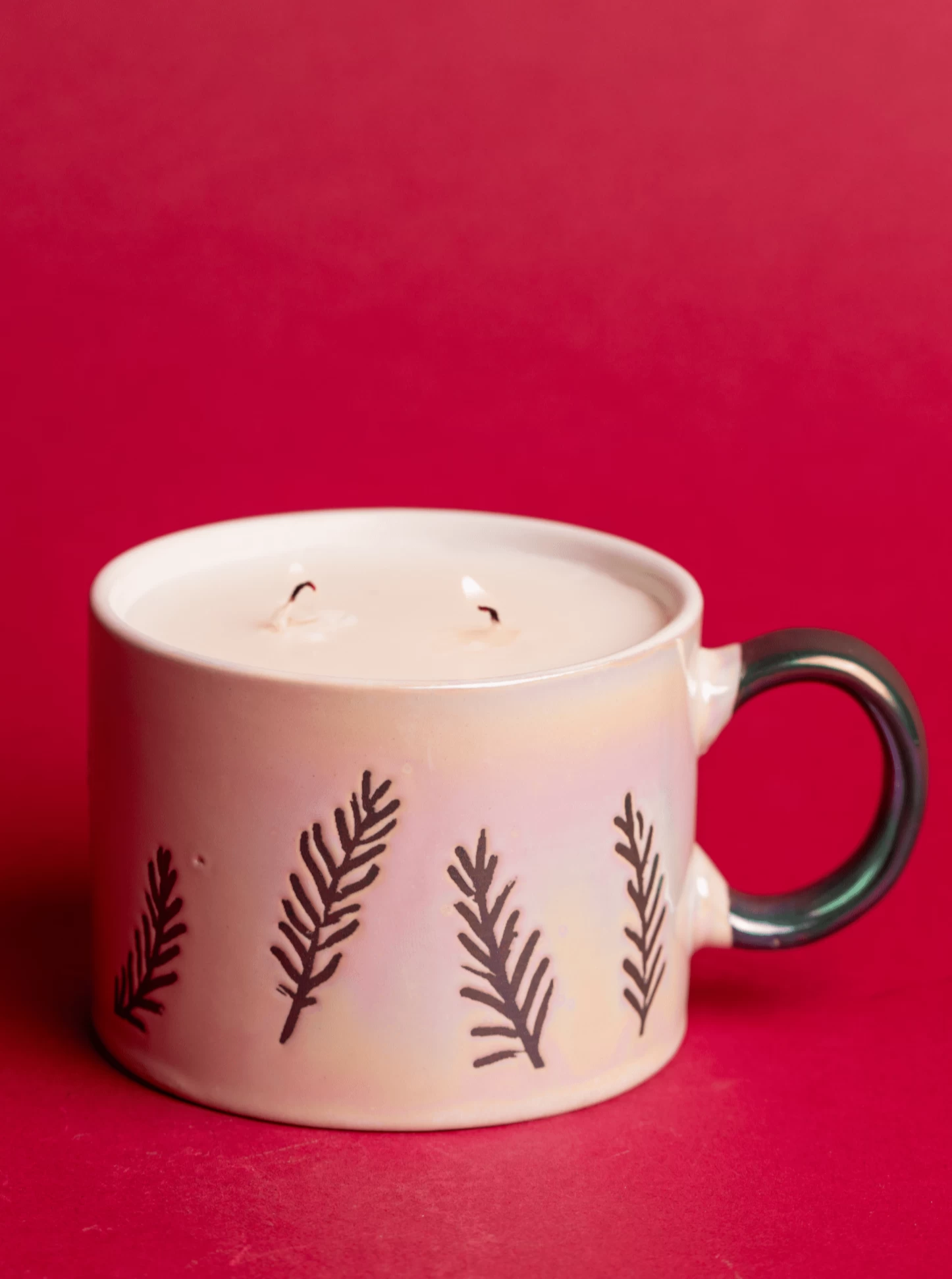 Paddywax Cypress & Fir Ceramic Mug Candle - White 4 Paddywax Cypress & Fir Ceramic Mug Candle - White - Image 2