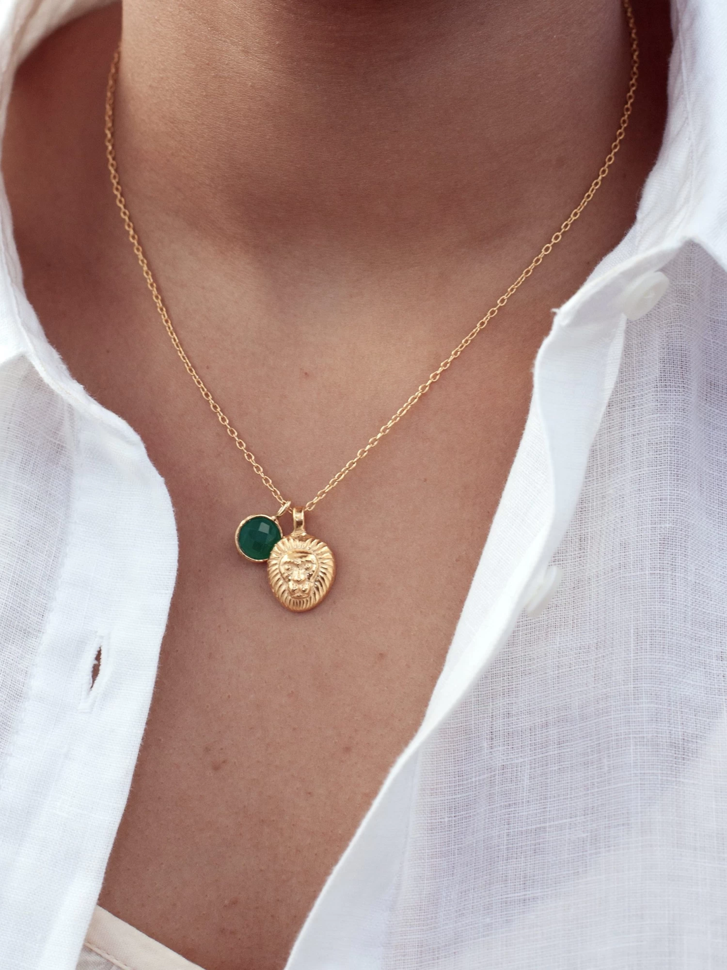 Goddess Charms God Of Courage & Inner Strength Necklace - Gold 4 Goddess Charms God Of Courage & Inner Strength Necklace - Gold - Image 2