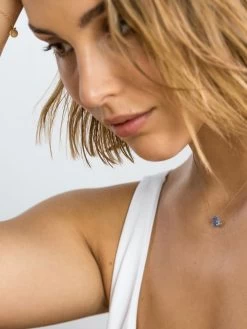 Wanderlust Life Fine Cord Necklace - California Blue Quartz 5 Wanderlust Life Fine Cord Necklace - California Blue Quartz -Yogamatters California Blue Quartz Fine Cord Necklace 1