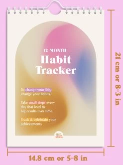Once Upon A Tuesday Daily Habit Tracker 12-month - Gradients -Yogamatters Daily Habit Tracker 12 Month Goal Planner Gradients 3