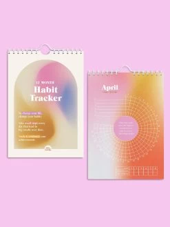 Once Upon A Tuesday Daily Habit Tracker 12-month - Gradients -Yogamatters Daily Habit Tracker 12 Month Goal Planner Gradients 4
