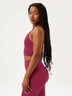 Girlfriend Collective Float Cleo Bra - Rhododendron -Yogamatters Girlfriend Collective Float Cleo Bra 2 Rhododendron