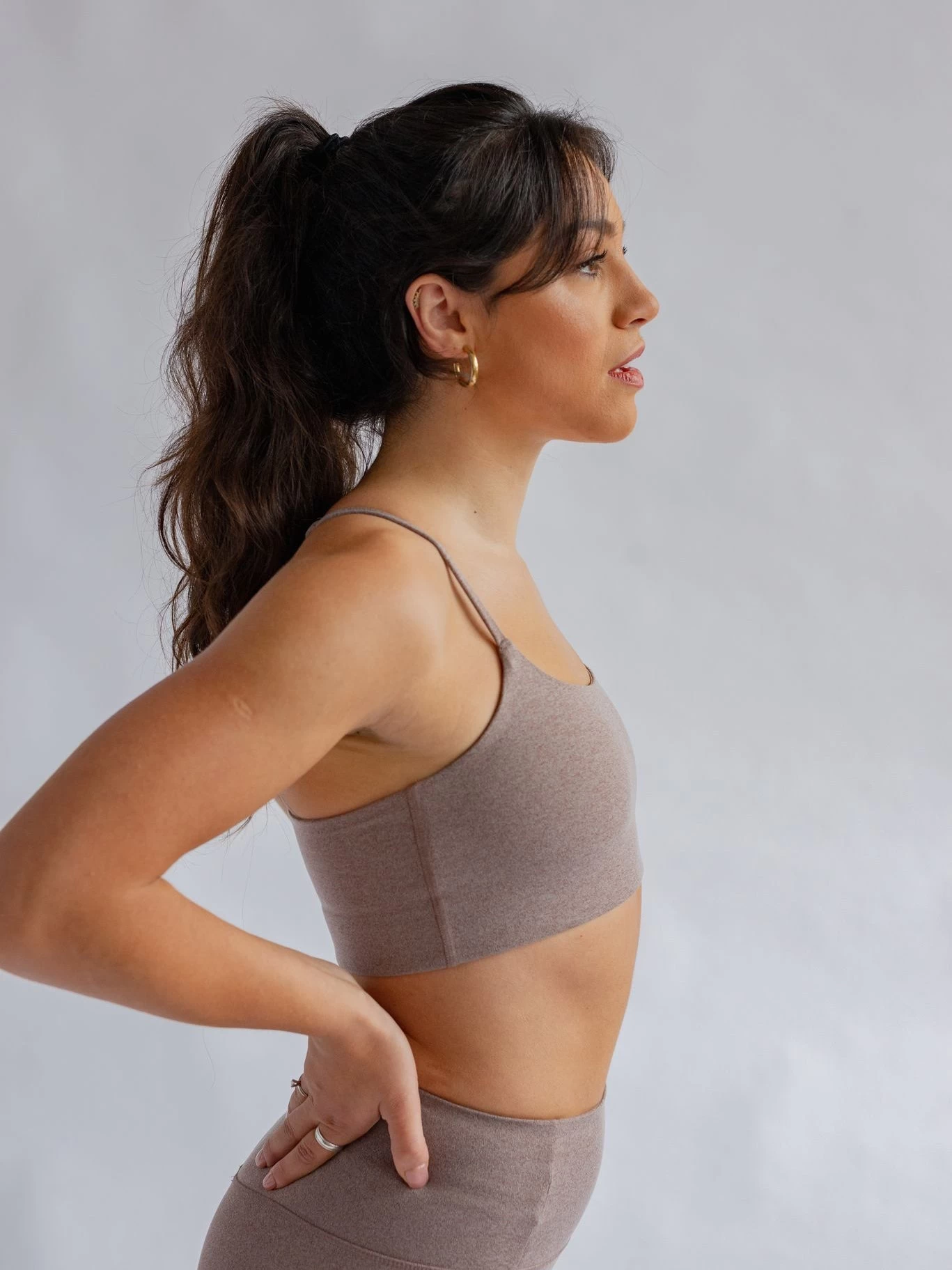 Girlfriend Collective Float Juliet Bra - Heather Cocoon 6 Girlfriend Collective Float Juliet Bra - Heather Cocoon - Image 4