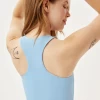 Girlfriend Collective Paloma Bra - Cerulean -Yogamatters Girlfriend Collective Paloma Bra 2 Cerulean