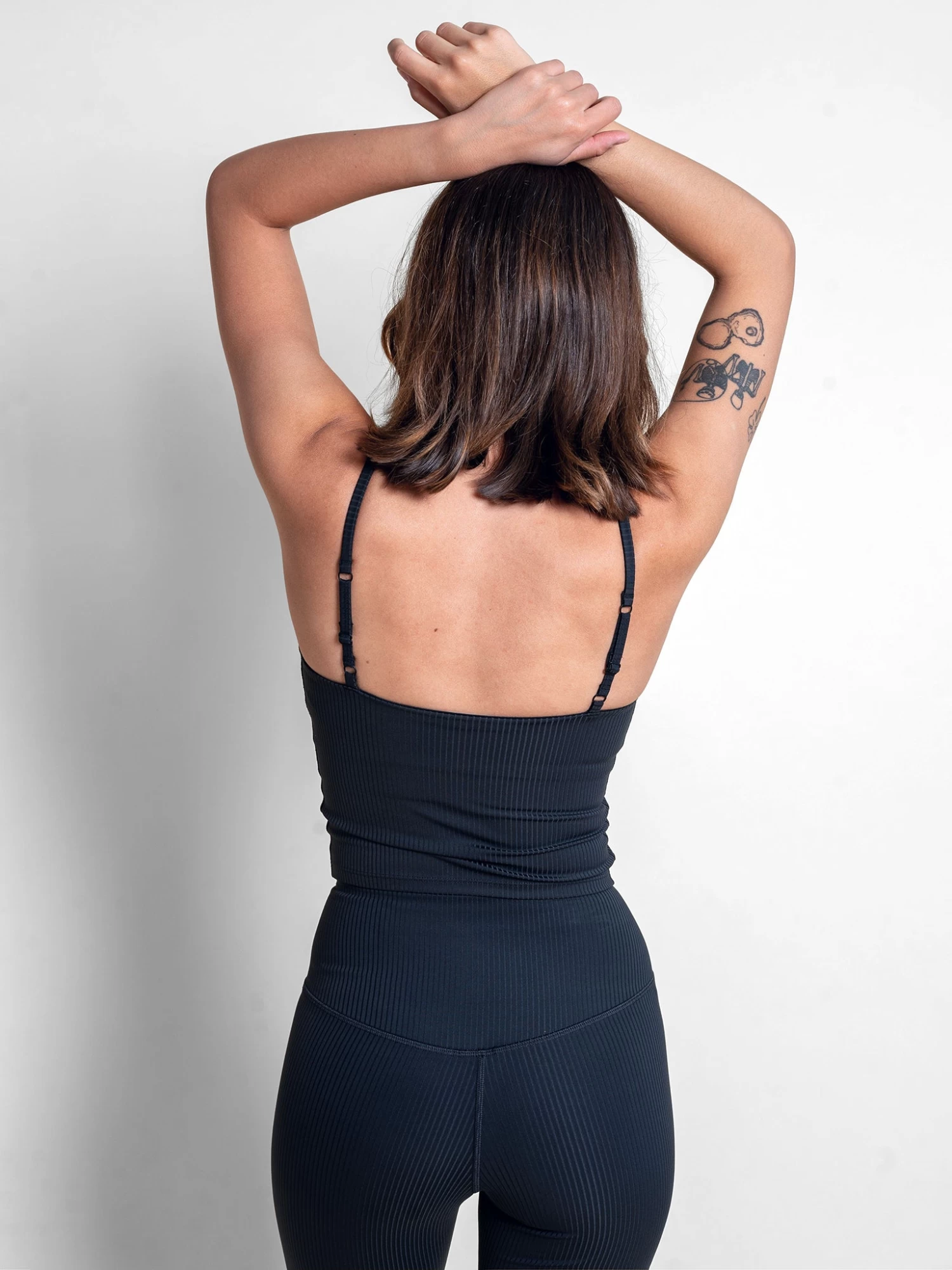Girlfriend Collective Rib Cami Top - Black 4 Girlfriend Collective Rib Cami Top - Black - Image 2