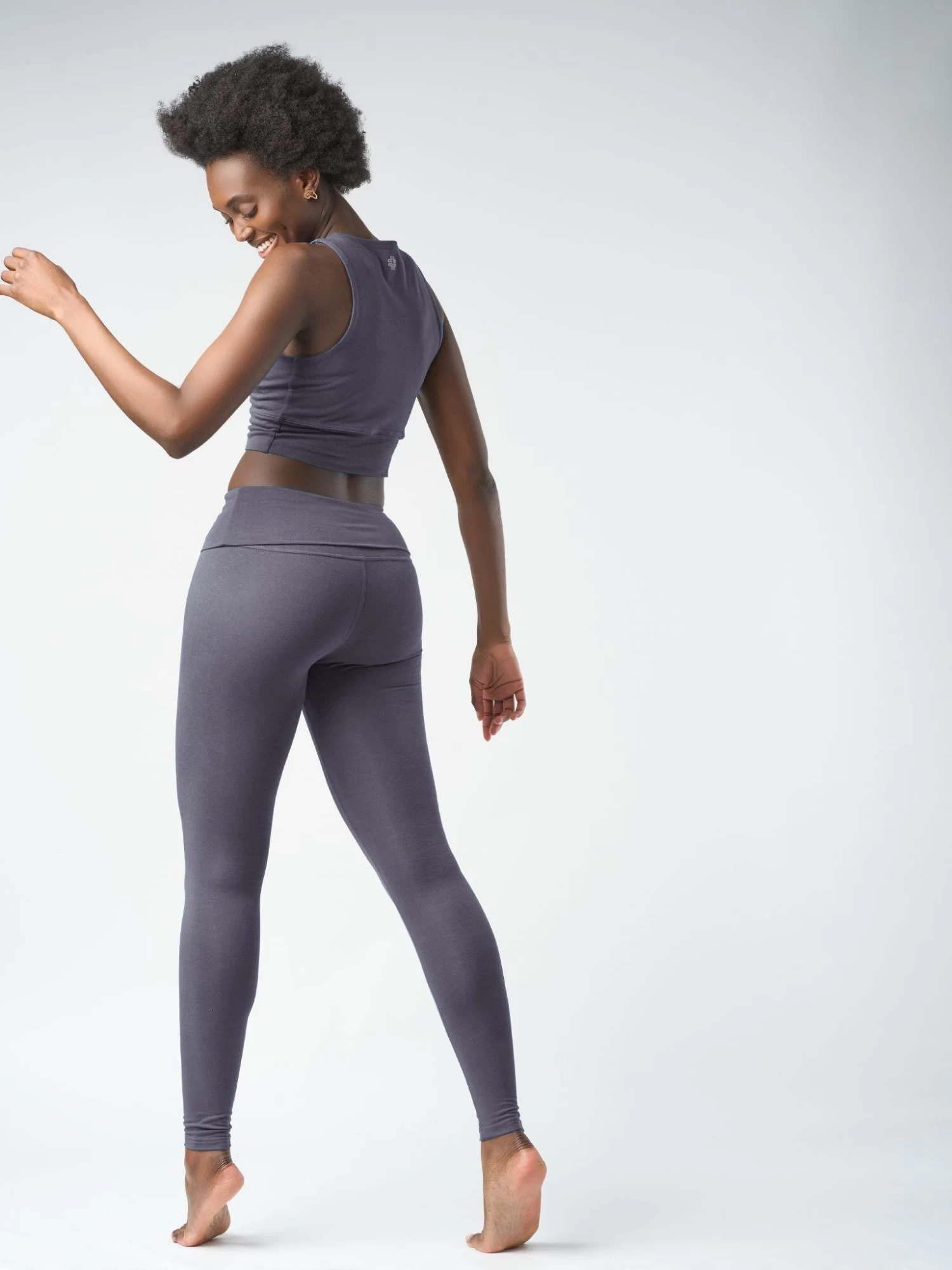 Gossypium Fold Yoga Leggings 4 Gossypium Fold Yoga Leggings - Image 2