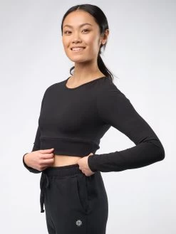 Gossypium Leap Long Sleeve Crop Top -Yogamatters Gossypium Women s 11 2021 Erica1483 TOP