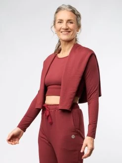 Gossypium Leap Long Sleeve Crop Top -Yogamatters Gossypium Women s 11 2021 Erica5419 TOP