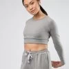 Gossypium Leap Long Sleeve Crop Top -Yogamatters GossypiumWomen s112021Erica1214