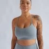 Girlfriend Collective Float Juliet Bra - Heather Gravel 1 Girlfriend Collective Float Juliet Bra - Heather Gravel -Yogamatters Heather Gravel Juliet Front
