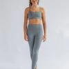 Girlfriend Collective Float High Rise Leggings - Heather Gravel 1 Girlfriend Collective Float High Rise Leggings - Heather Gravel -Yogamatters Heather Gravel Seamless Legging Front 2