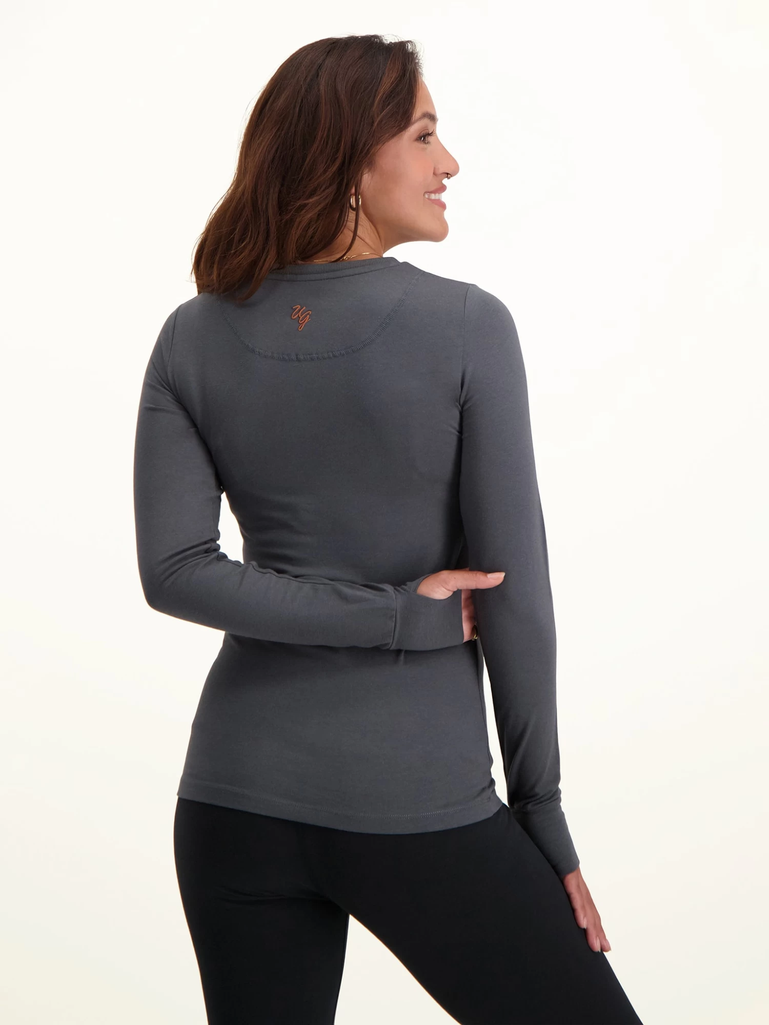 Urban Goddess Karuna Hamsa Longsleeve Shirt - Charcoal 9 Urban Goddess Karuna Hamsa Longsleeve Shirt - Charcoal - Image 7