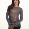 Urban Goddess Karuna Hamsa Longsleeve Shirt - Charcoal