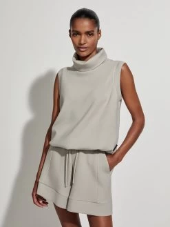 Varley Leigh High Neck Tank - Sage Grey