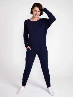 Asquith Long Sleeve Batwing - Navy