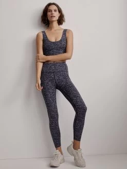 Varley Let's Go Running Legging - Ebony Blue Cheetah