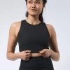 Girlfriend Collective Rib Dylan Bra - Black 2 Girlfriend Collective Rib Dylan Bra - Black -Yogamatters Maikki GC 5569