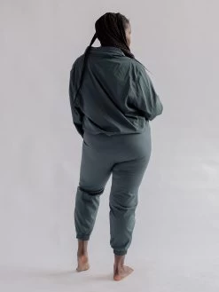 Girlfriend Collective Summit Track Pants -Yogamatters Moss Summit Track Pant Back