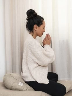 Yogamatters Hemp Buckwheat Zafu Meditation Cushion - Natural -Yogamatters Natural Meditation Cushion