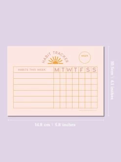 Once Upon A Tuesday A6 Weekly Habit Tracker Pad -Yogamatters Once Upon a Tuesday 3 A6 Weekly Habit Tracker Pad