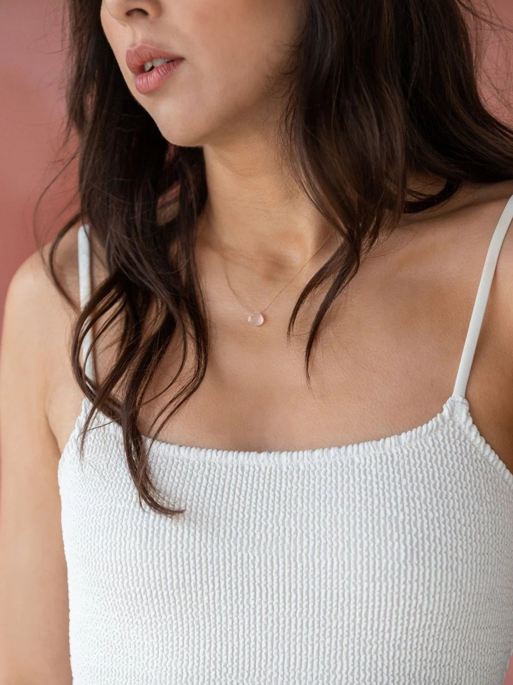 Wanderlust Life Fine Cord Necklace - Rose Quartz 4 Wanderlust Life Fine Cord Necklace - Rose Quartz - Image 2