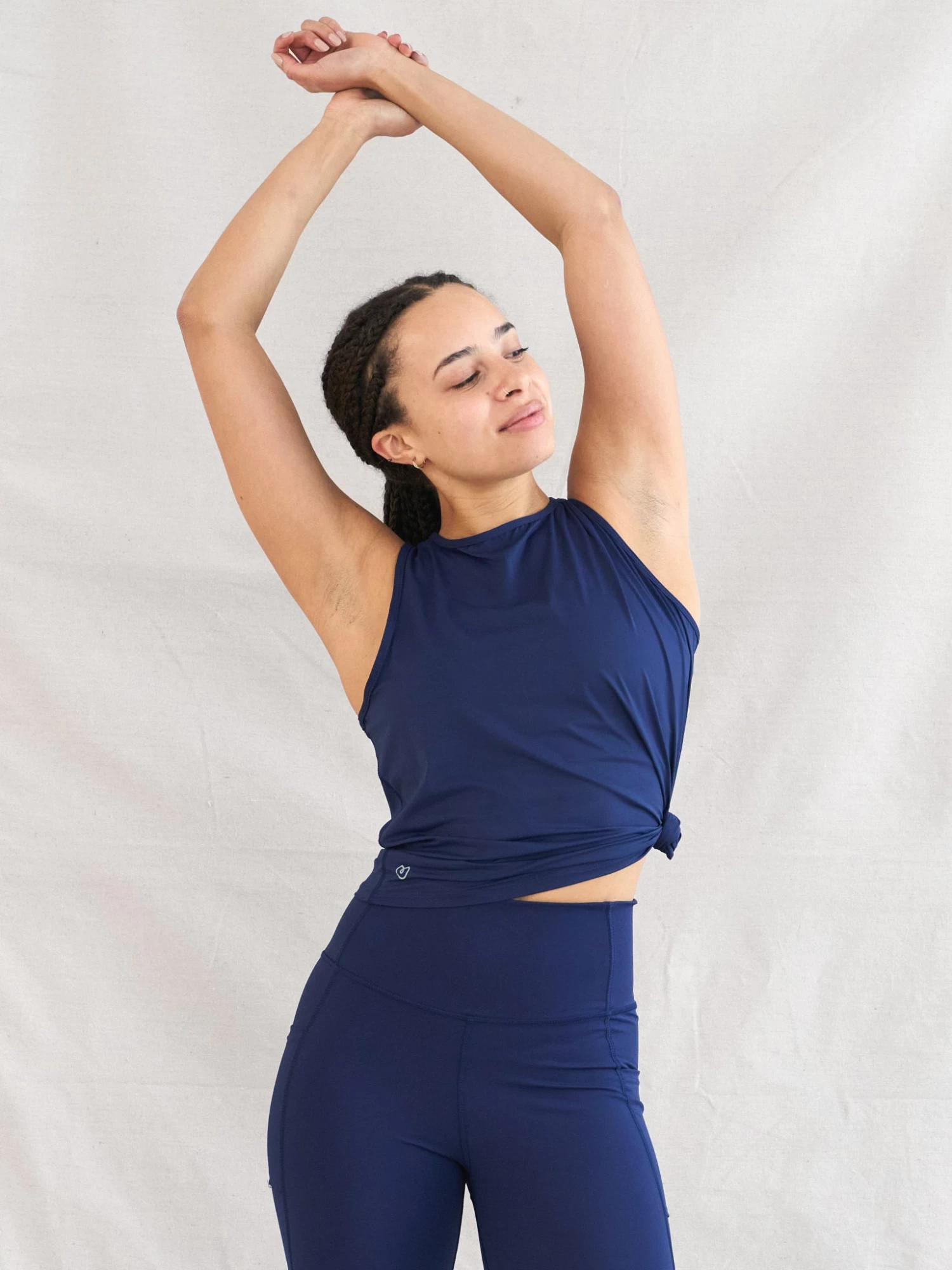 Yogamatters Eco Blend Vest Top - Midnight 6 Yogamatters Eco Blend Vest Top - Midnight - Image 4