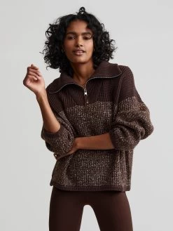 Varley Willard Half Zip - Coffee Bean