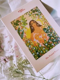 Prints In Pieces Jigsaw Puzzle 500 Pieces - She Found Peace -Yogamatters She Found Peace Lifestyle 1