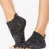 ToeSox Grip Half Toe Low Rise - Black Space Dye -Yogamatters ToeSox Grip Half Toe Low Rise Black Space Dye