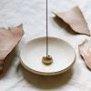 Ume Collection Stoneware Incense Dish - White Onyx -Yogamatters Ume white onyx dish