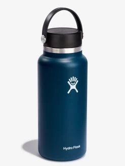 Hydro Flask 946ml (32oz) Wide Mouth With Flex Cap 2.0 - Indigo -Yogamatters W32BTS464 Indigo Angled
