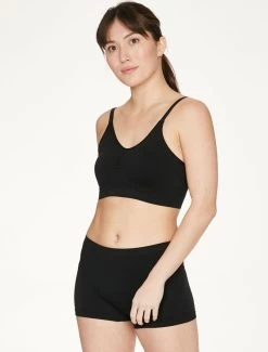 Thought Recycled Nylon Seamless Bralet - Black -Yogamatters WAC5054 BLACK Renata Recycled Nylon Shortie Jersey Brief In Black 3 1b4ca938 6ee0 472d 9dcf 9d9ff537b8bf