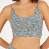 Thought Florielle Floral Bralette - Pine Green 1 Thought Florielle Floral Bralette - Pine Green -Yogamatters WAC7479 Florielle Lenzing EcoVero Floral Bralette in PineGreen 1